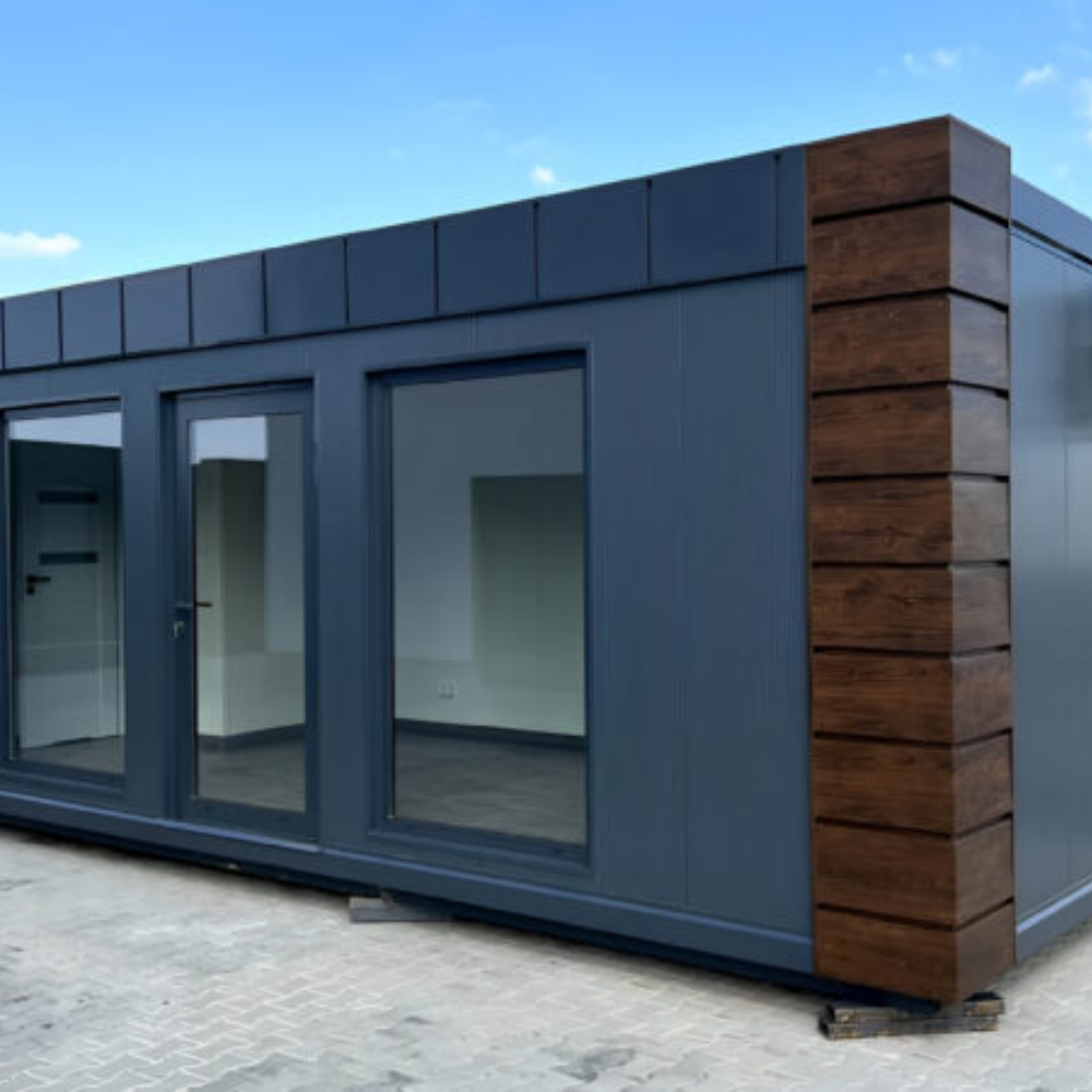 10 m x 4 m Fertigcontainerbüro Neu – Modulares Bürogebäude 40 m² | Isoliert & Ganzjährig Nutzbar